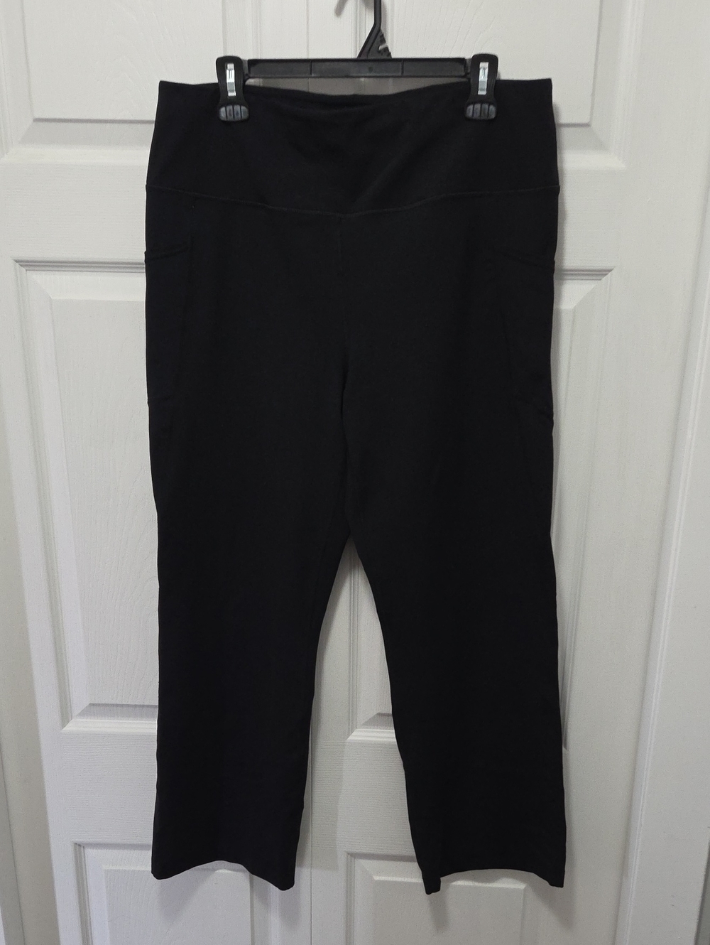 Reebok XXL Black Pull-On Yoga Style Pants with Side Pockets